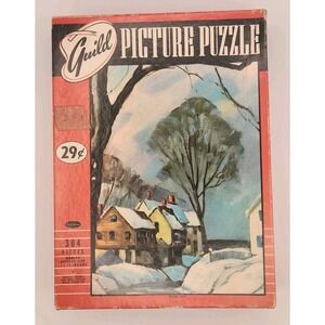 Vintage Guild Picture Puzzle 304 Pieces Winter Snow Series # 104